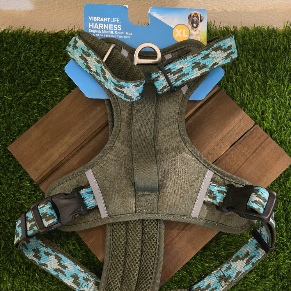 Vibrant Life Dog Harness XL Olive Camo Harness New NWT